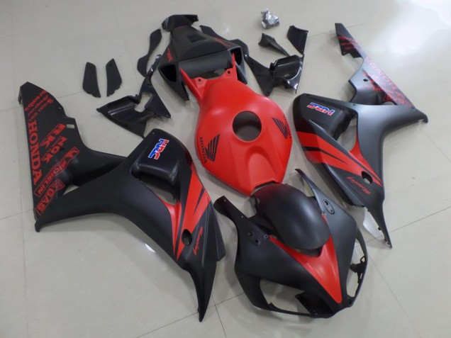 Rojo & Negro Mate Carenado Moto Honda CBR 1000 RR 06-07