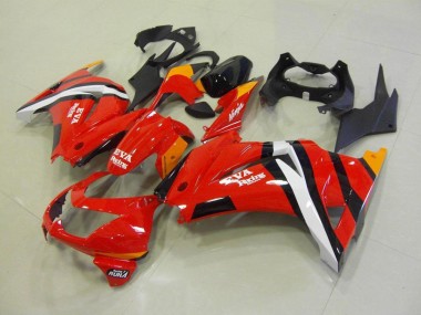 Rojo Negro Plástica Moto Kawasaki ZX 250R 08-12