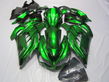 Verde Blanco Ninja Calcomanía Carenado Moto Kawasaki ZX14R ZZR 1400 12-21