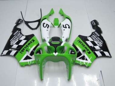 Verde Negro & Blanco Carenado Moto Kawasaki ZX7R 96-03