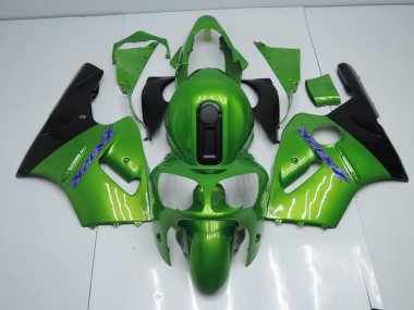 Verde & Negro Carenado Moto Kawasaki ZX12R 00-01