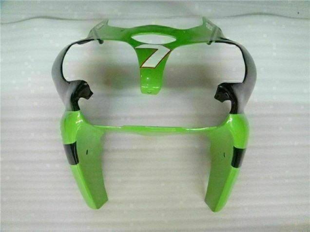 Verde Negro Inyección Kit Carenado Moto Kawasaki ZX6R 00-02