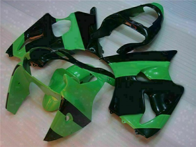 Verde Negro Kit Carenado Inyección Kawasaki ZX6R 00-02