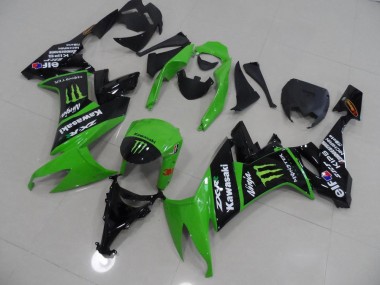 Verde & Negro Monster Carenado Moto Kawasaki ZX10R 08-10