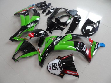 Verde Negro con Número 66 Carenado Moto Kawasaki ZX10R 11-15